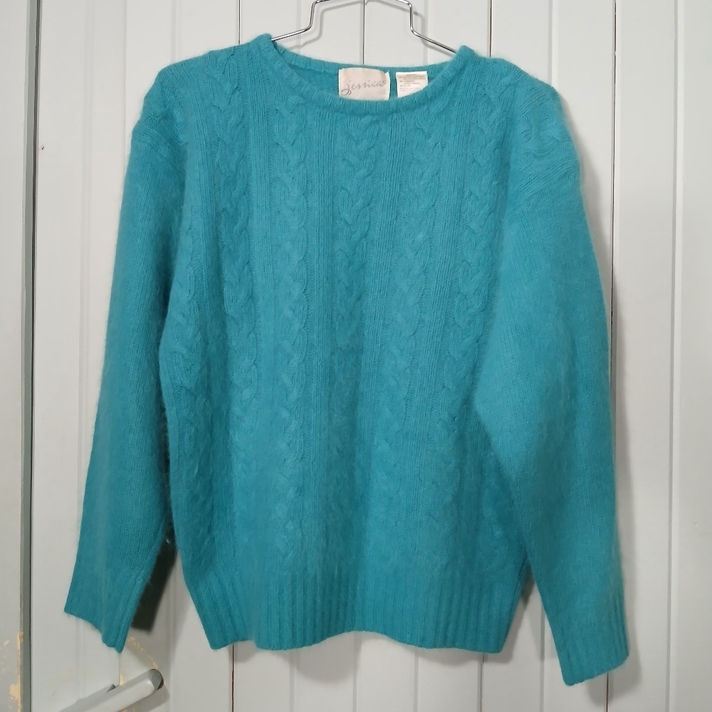 Cozy Angora/wool Cable Knit Sweater
